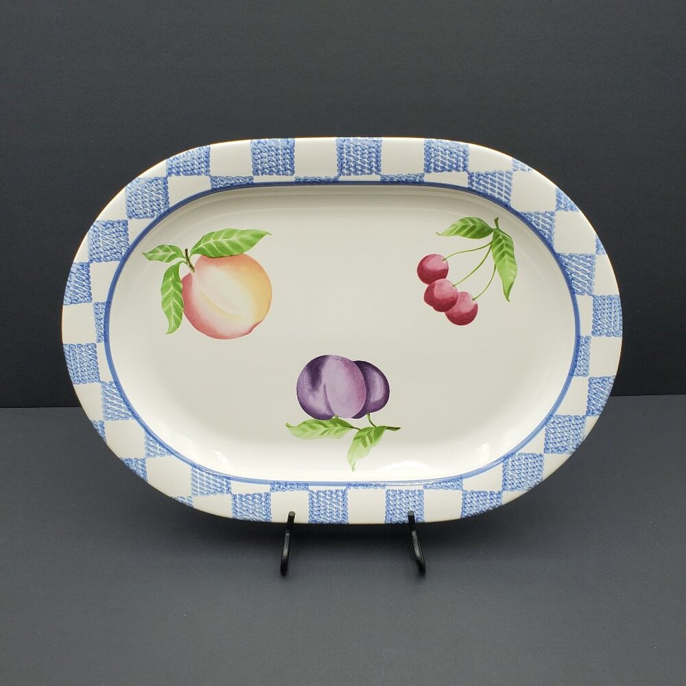 Pfaltzgraff Hopscotch Platter Hopscotch Fruit Large Oval Serving Plate